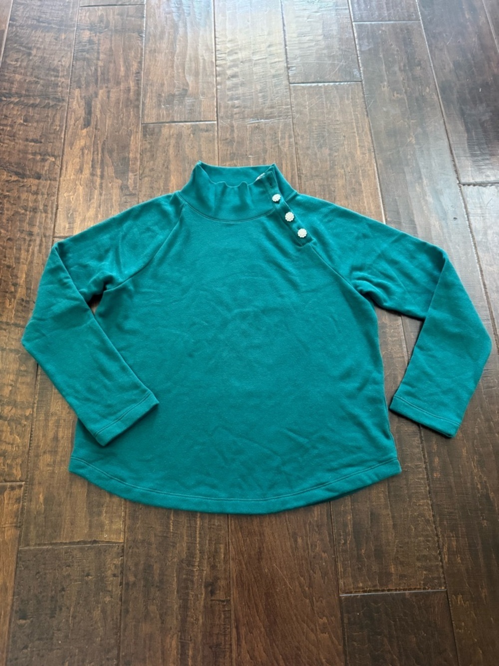 NWT J. Crew Factory Jewel-Button Mockneck Pullover Size Large - Picture 3 of 5